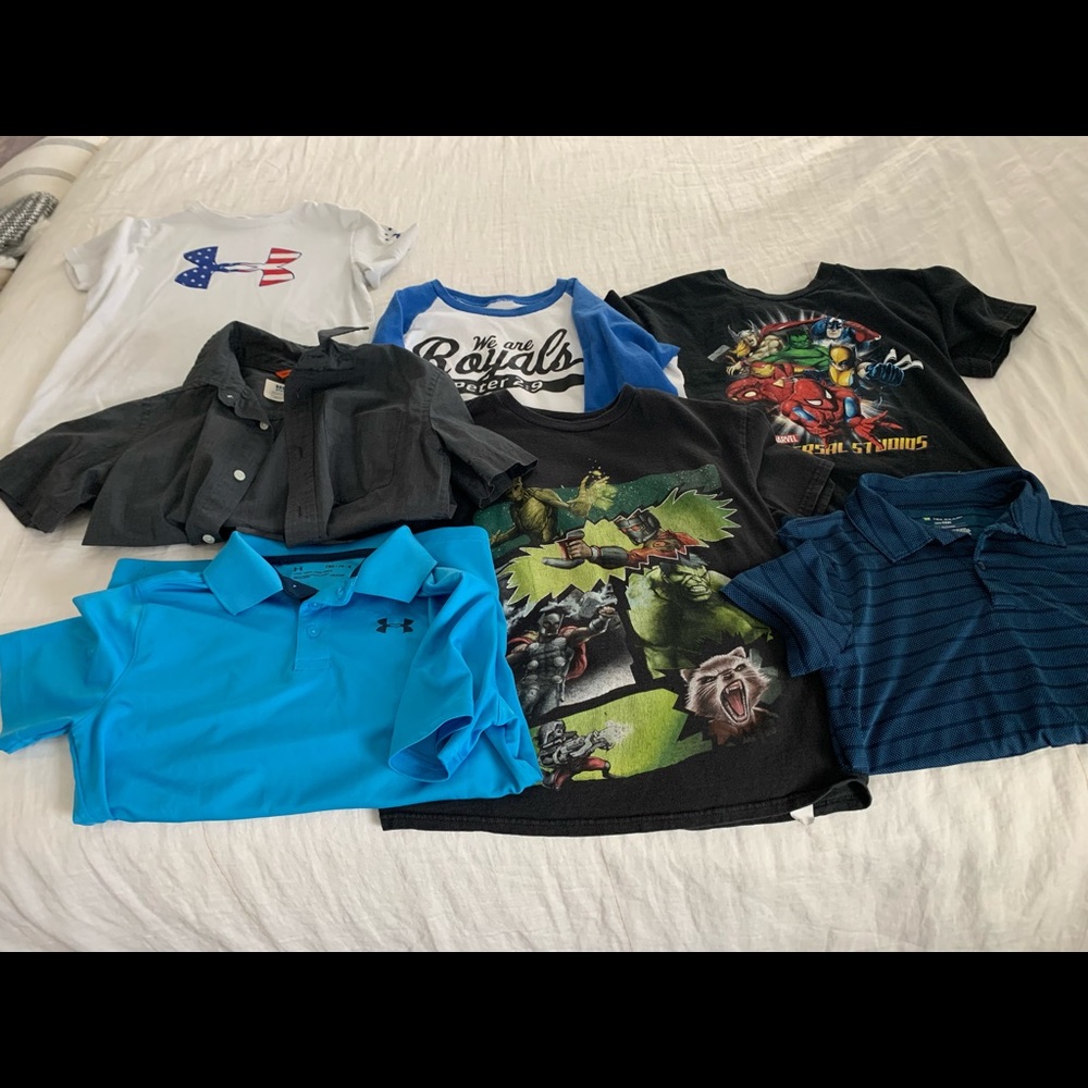Bundle of 7 boys short sleeve shirts